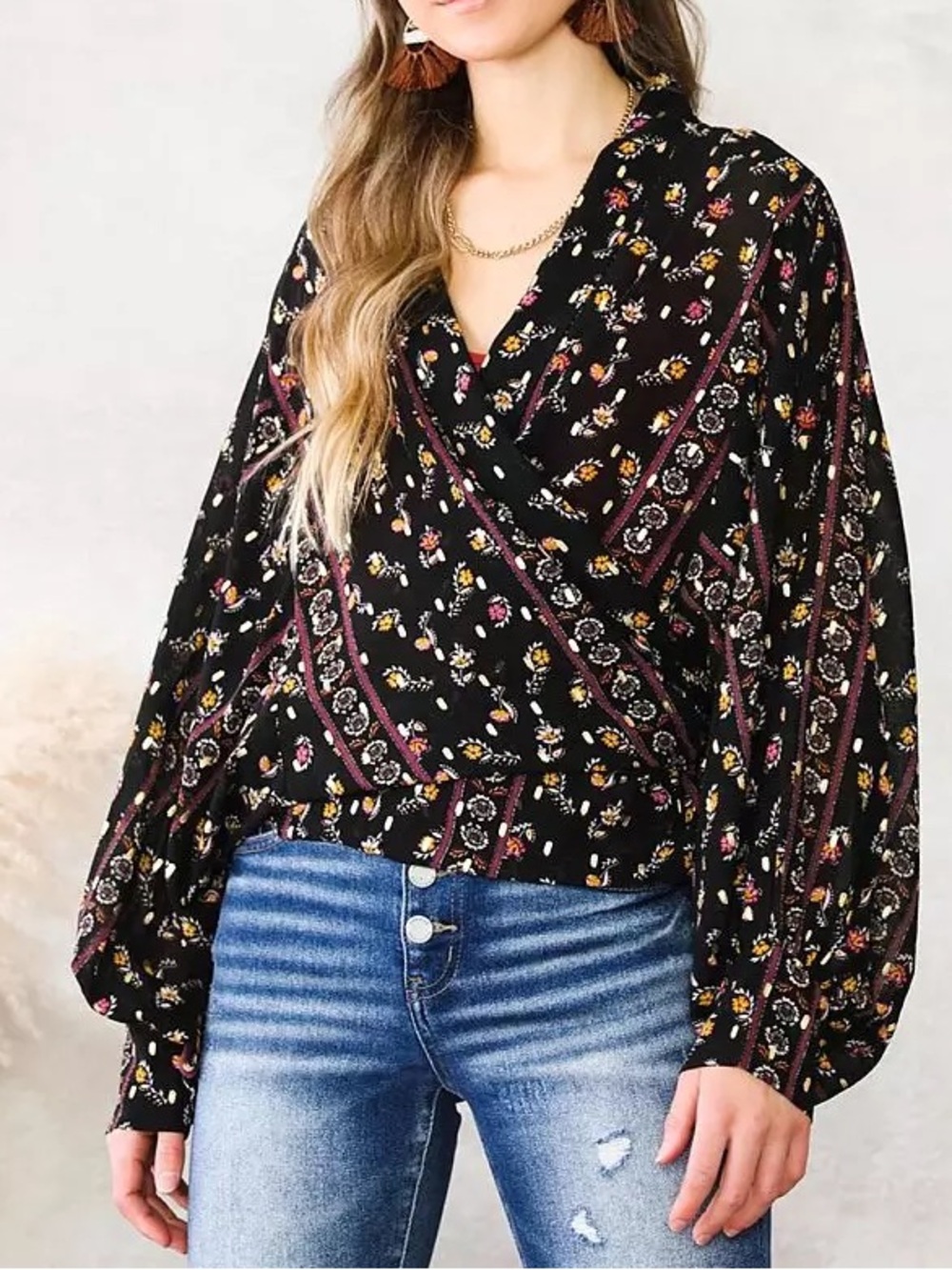 Willow Root Chiffon Metallic Wide Kimono Top✨ - Picture 2 of 12